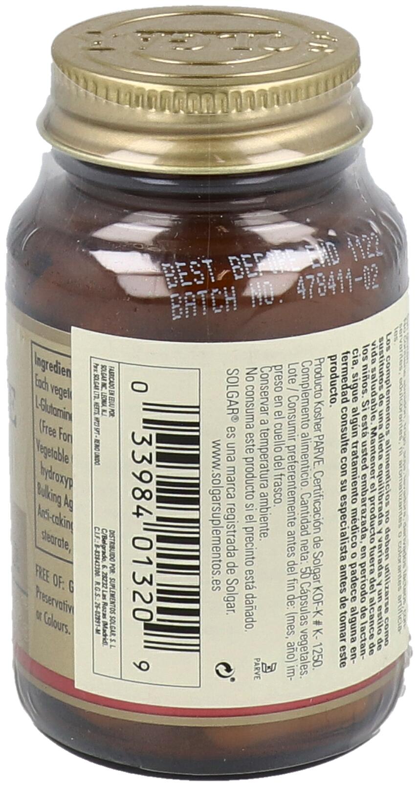 L-Glutamina 500 mg Cápsulas vegetales 3/3