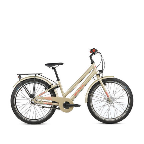 chiX pro, 24 Zoll Kinderfahrrad, 3-Gang, Beige, 130–145 cm