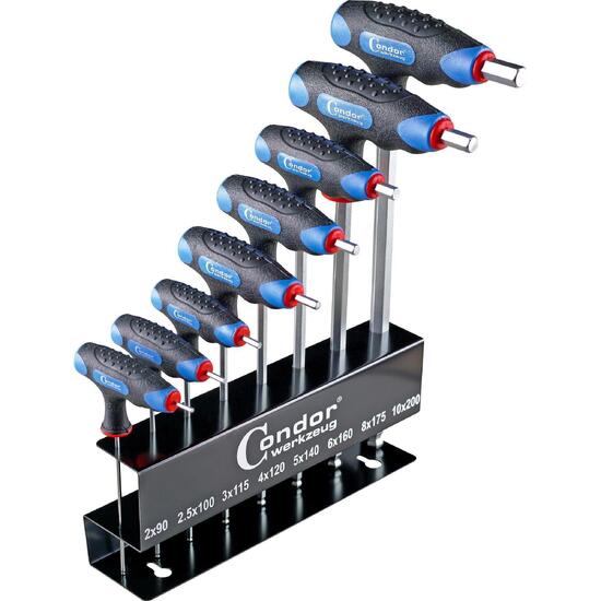 Condor zestaw kluczy imbusowych T 8 szt. 2–10 mm