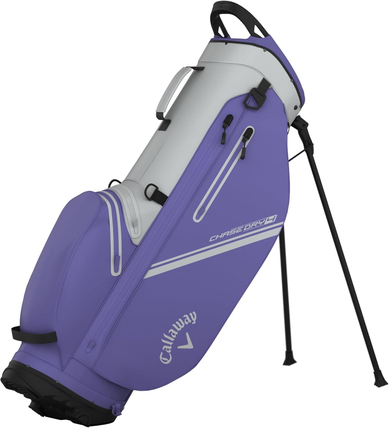 Callaway Chase Dry 2026 Bolsa Trípode de Golf, Morado/Plata