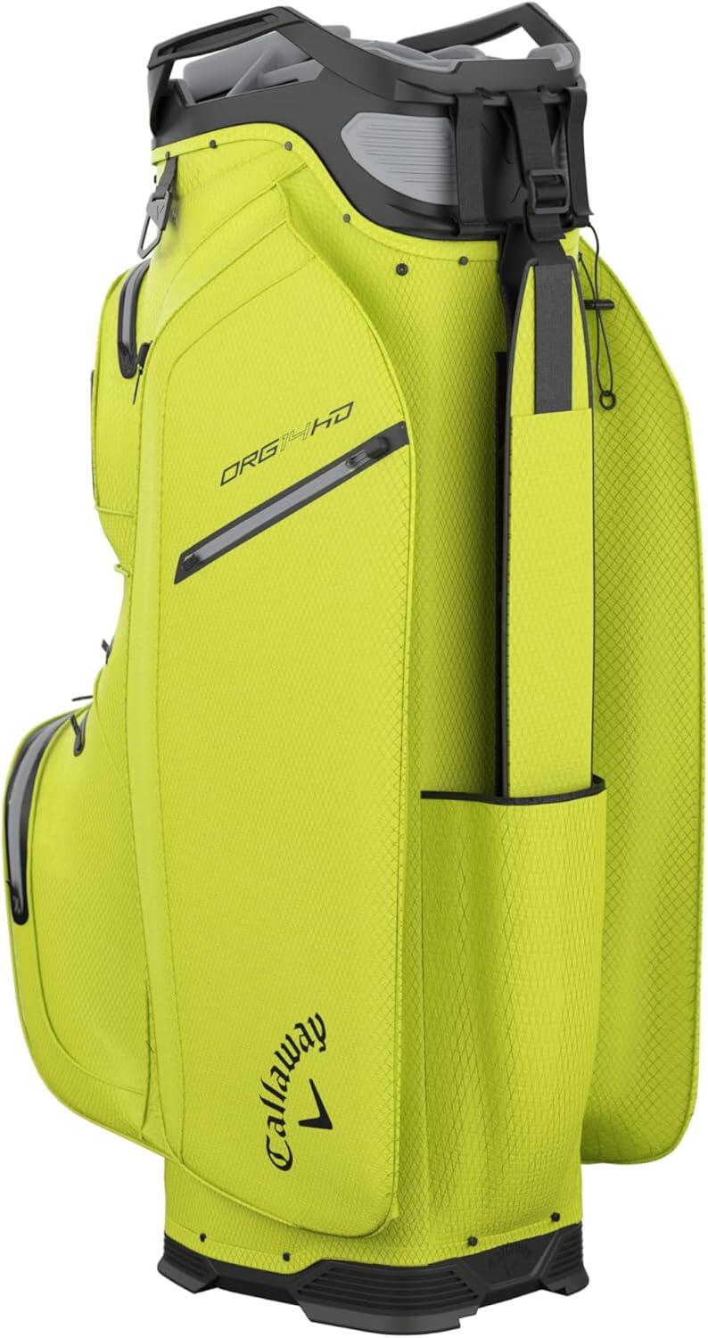 Callaway ORG 14 HD 2026 Saco de golfe para carrinho, amarelo fluorescente 3/7