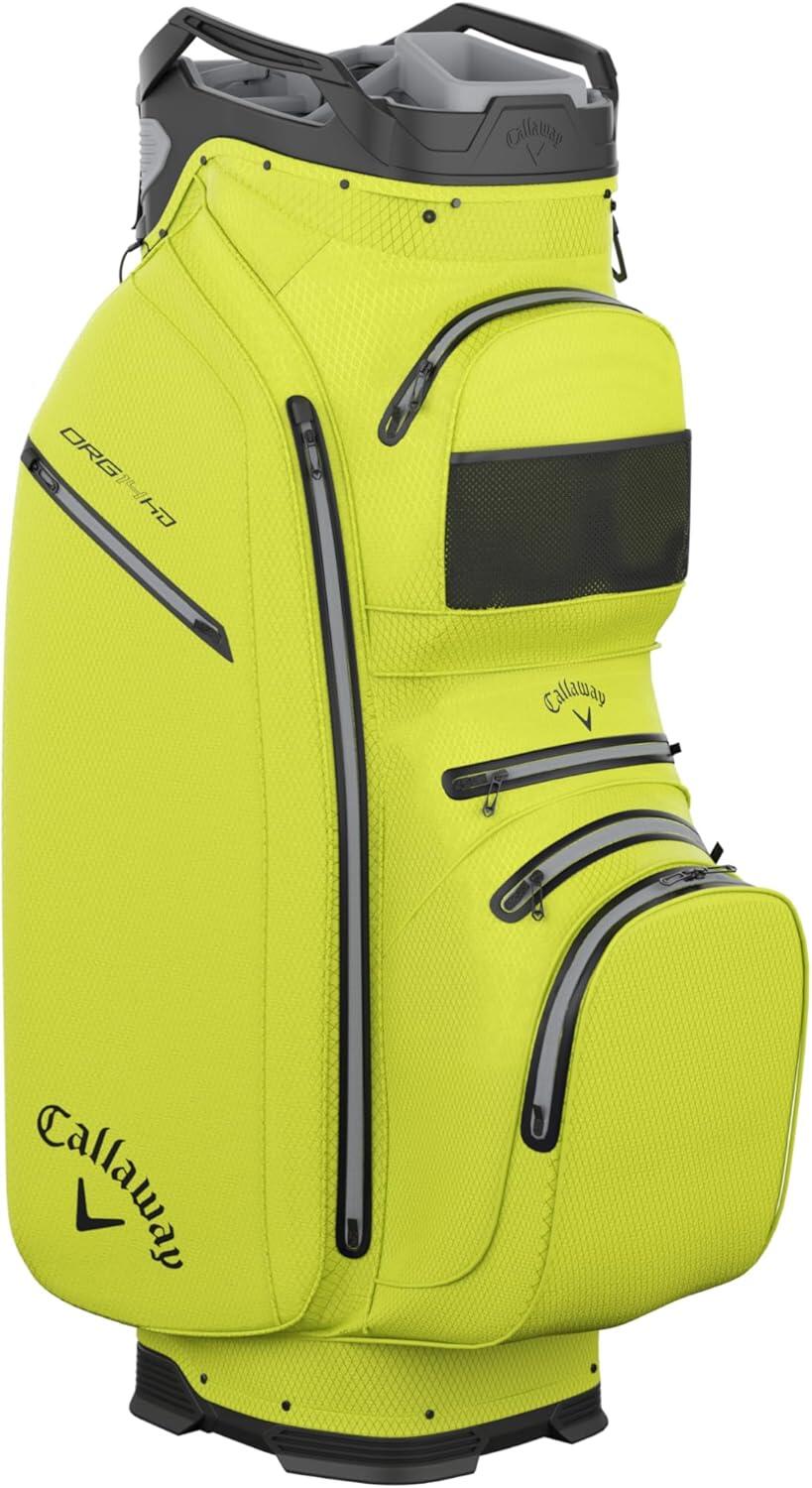 Callaway ORG 14 HD 2026 Saco de golfe para carrinho, amarelo fluorescente 5/7