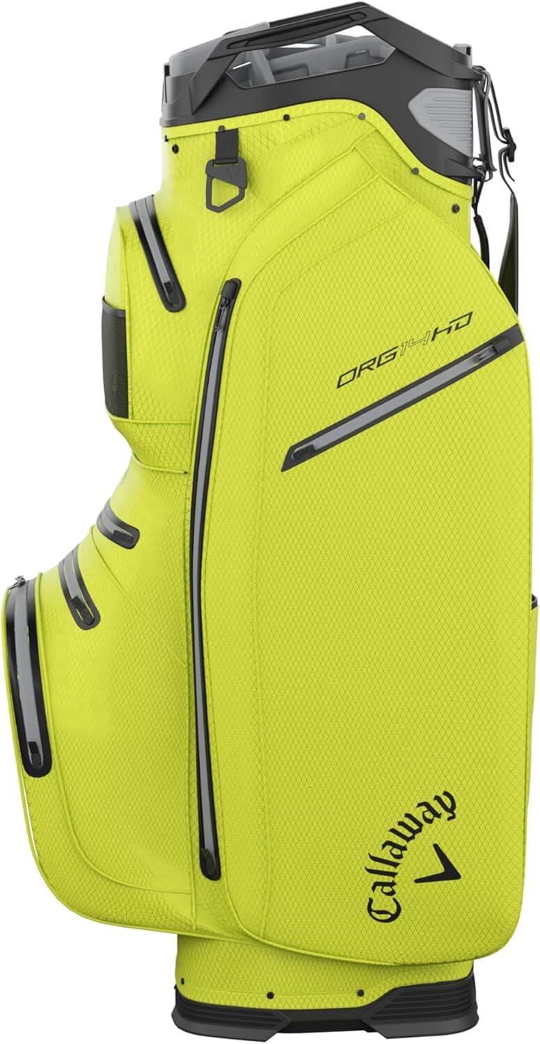 Callaway ORG 14 HD 2026 Saco de golfe para carrinho, amarelo fluorescente 4/7