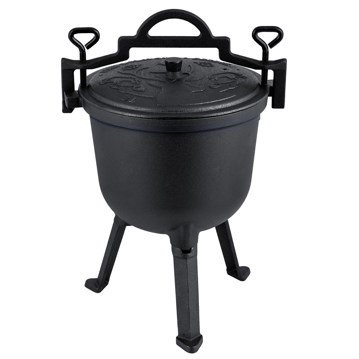 Garnek emaliowany kociołek żeliwny Berdsen BD-481 emaliowany 8L na ognisko grill 2/7