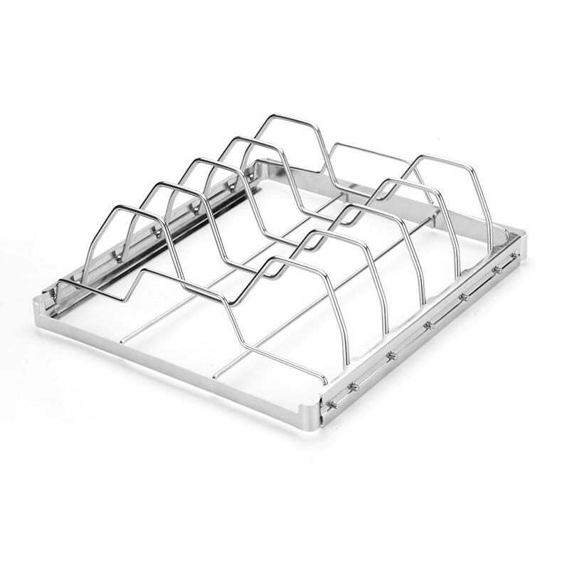 2-Pack Foldable Stainless Steel Rib Racks