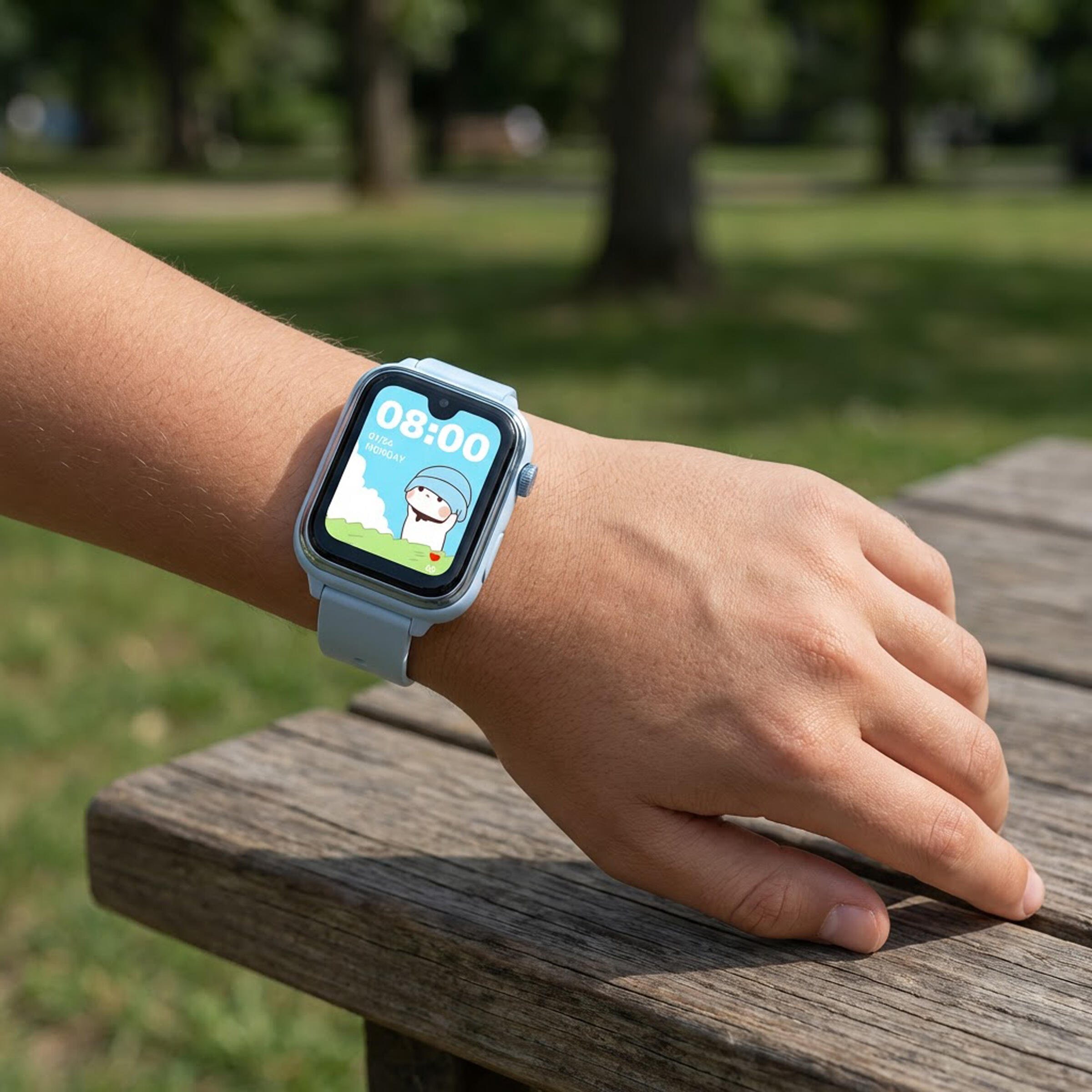 Smartwatch Kiano Alpha Kid Niebieski, 19 aplikacji, GPS, Aparat, GPS, Wi-Fi 7/7