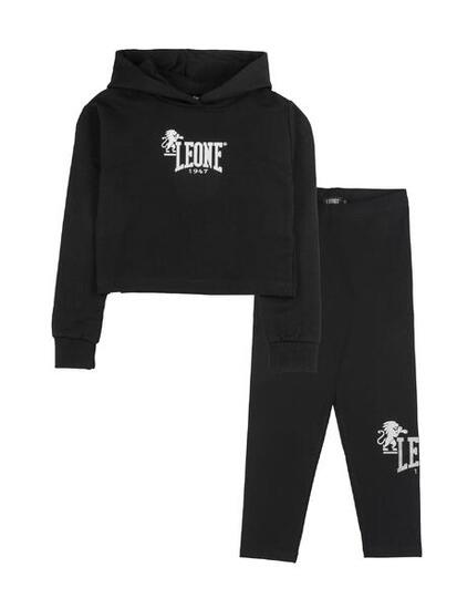 Ensemble d'hiver fille Leone 1947 Lavande, sweat à capuche et leggings