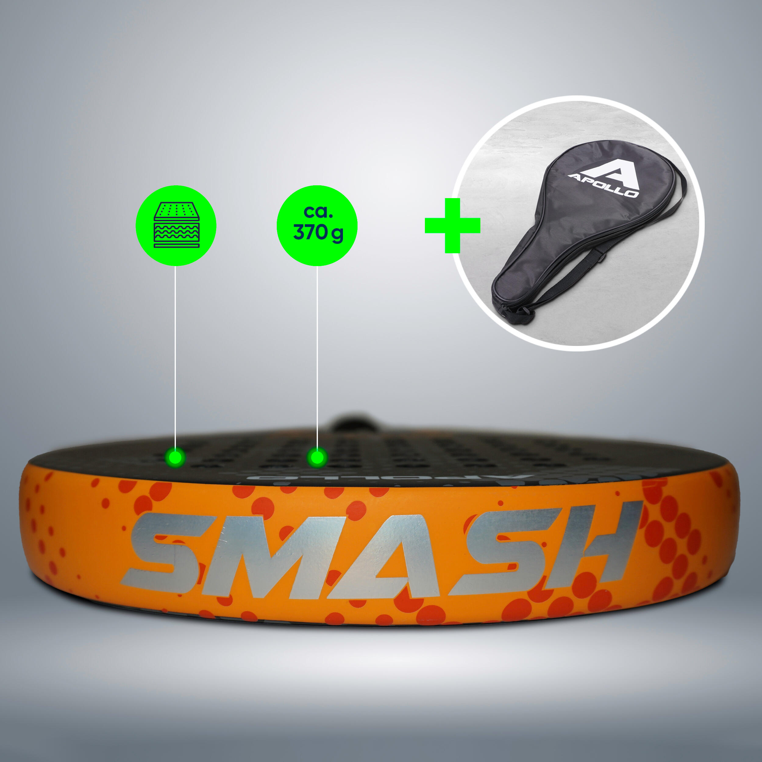 Apollo 3K Smash Pala de Pádel – Precisión y Control 5/6