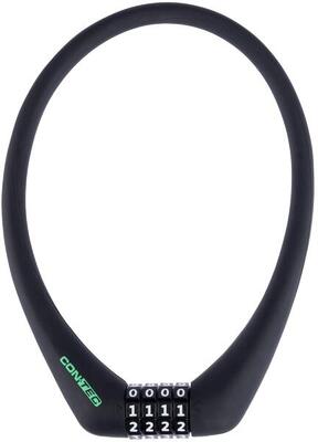 Contec sloc cijfer-kabelslot 12 mm x 50 cm, zwart