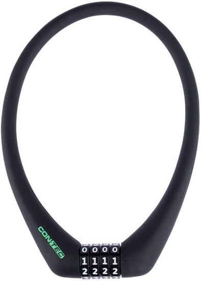 CONTEC SLoc Zahlenschloss 12 mm x 50 cm, schwarz