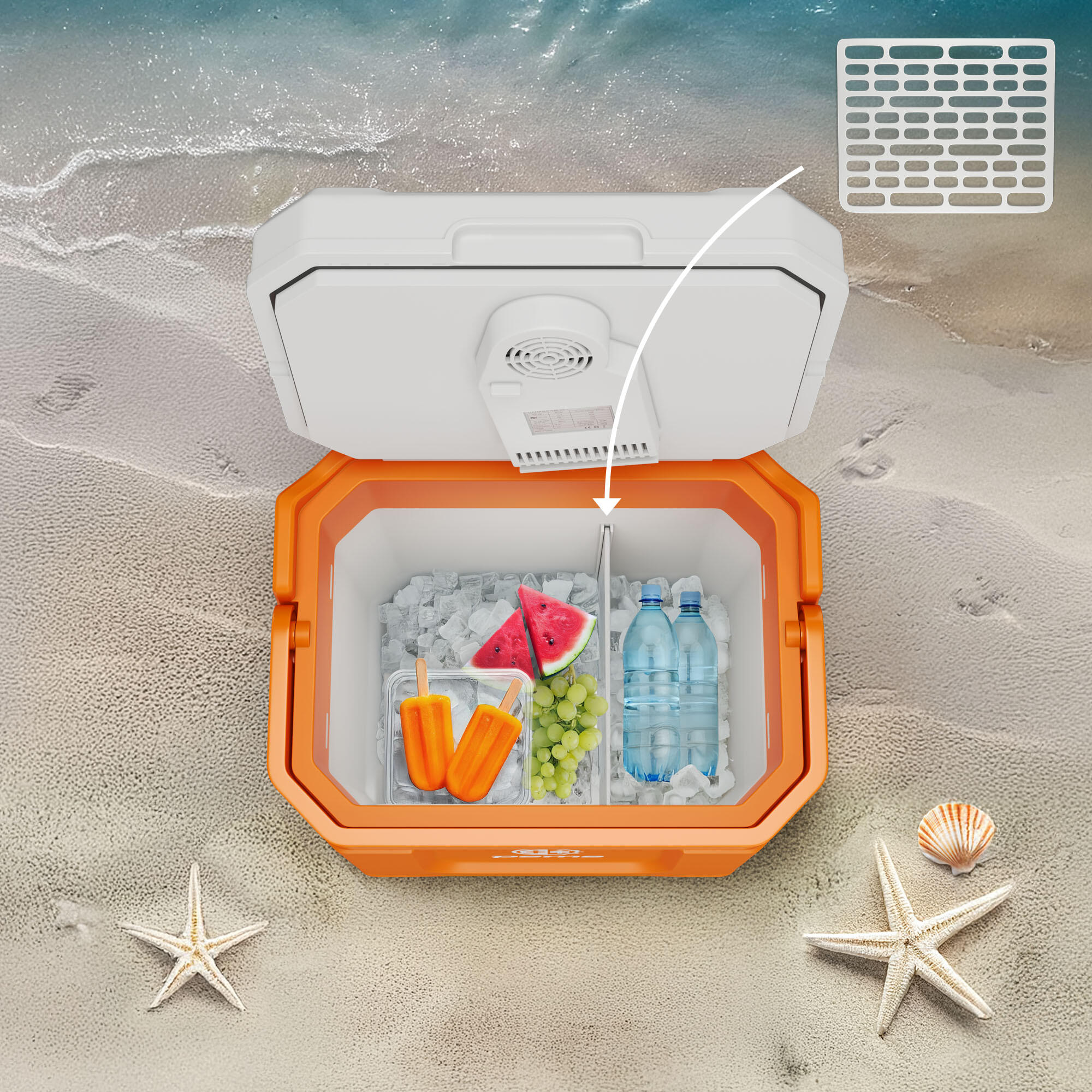Frigo Portatile Peme Ice-on Trip 33 L per campeggio con altoparlante bluetooth 4/7