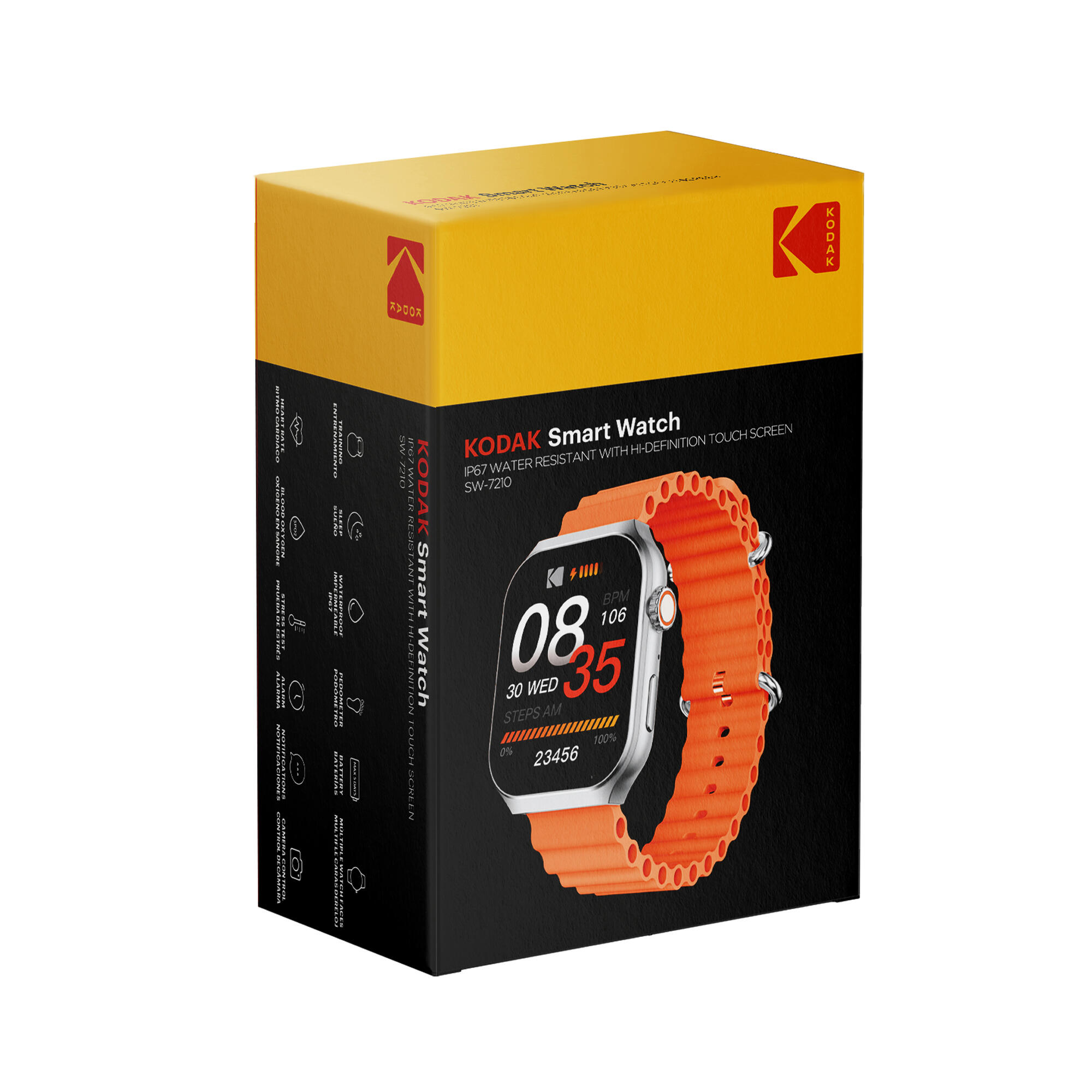 KODAK SW-7210 Smartwatch Noir - Écran 2,01" HD Tactile, Bluetooth, HR & SpO2 2/2