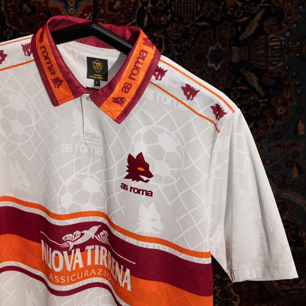Retro voetbalshirt – Heren – AS Roma 1994-95 Uit – Wit 2/7