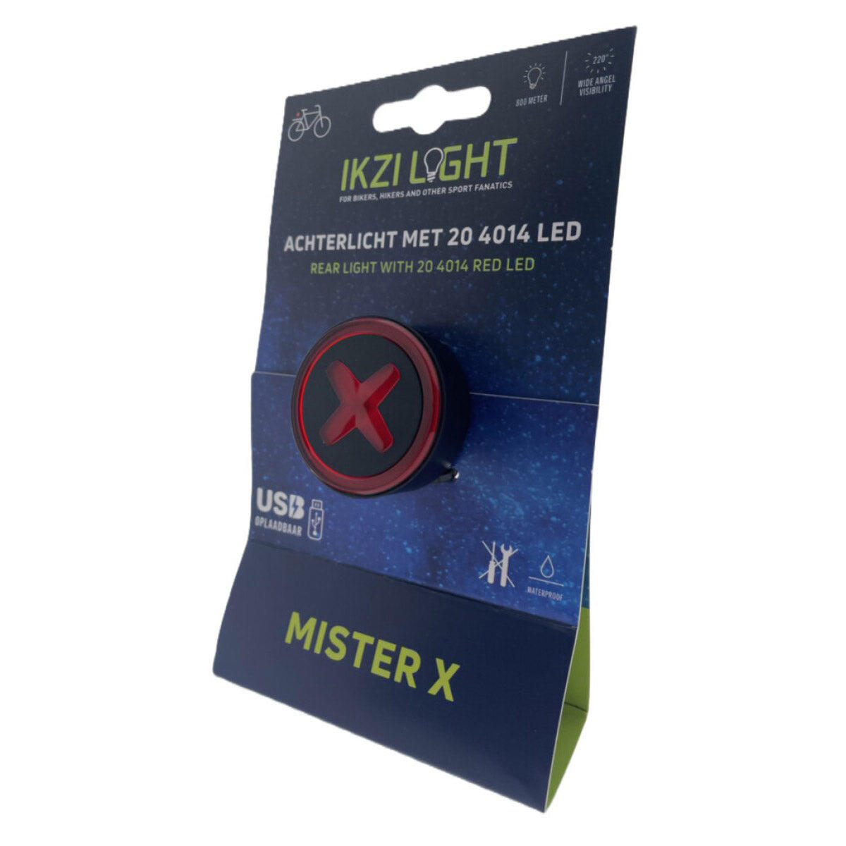 IkziLight MR X luz traseira 20x4014 LED recarregável USB 5/5