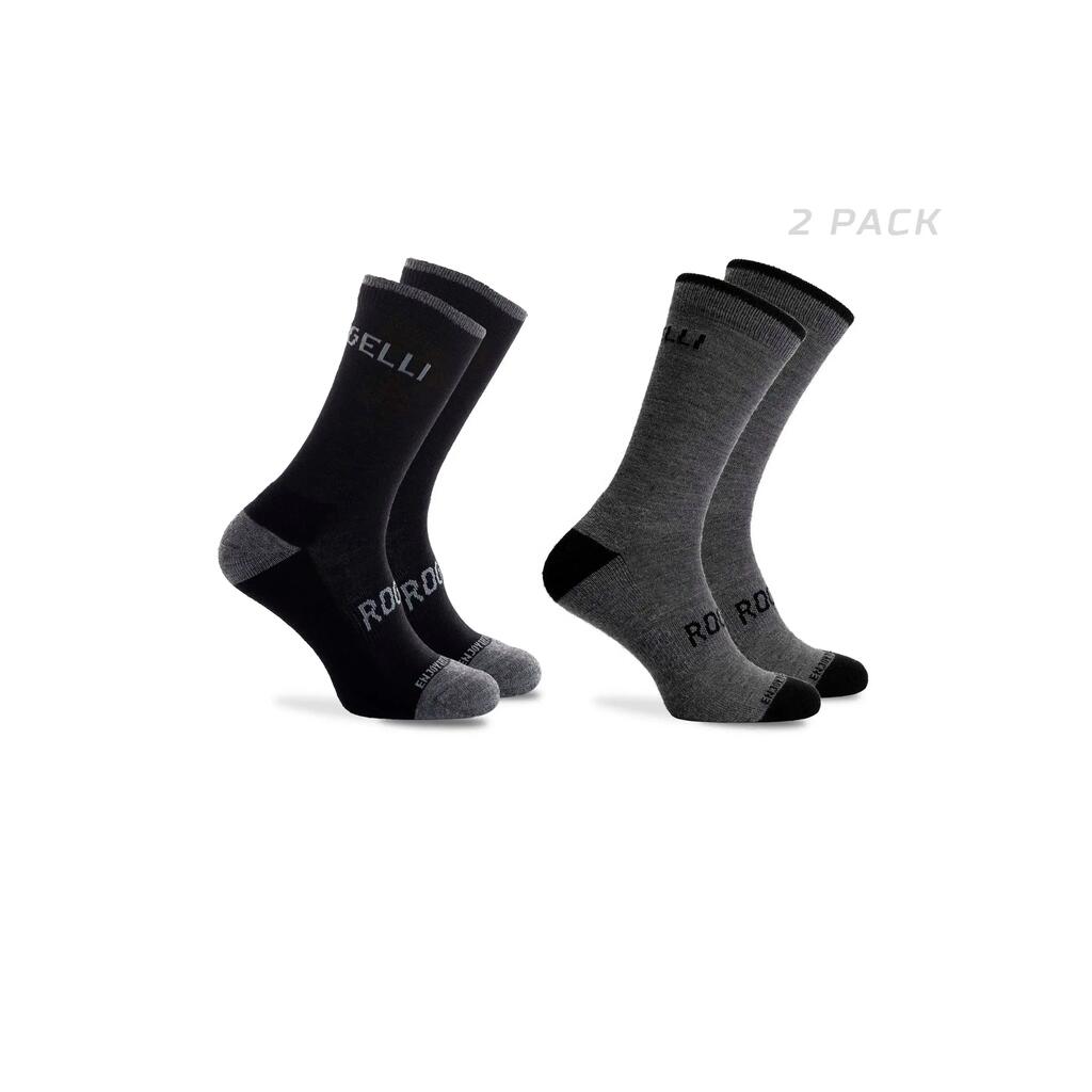 2-pack Winter Wool Cycling Socks - Warm and Breathable