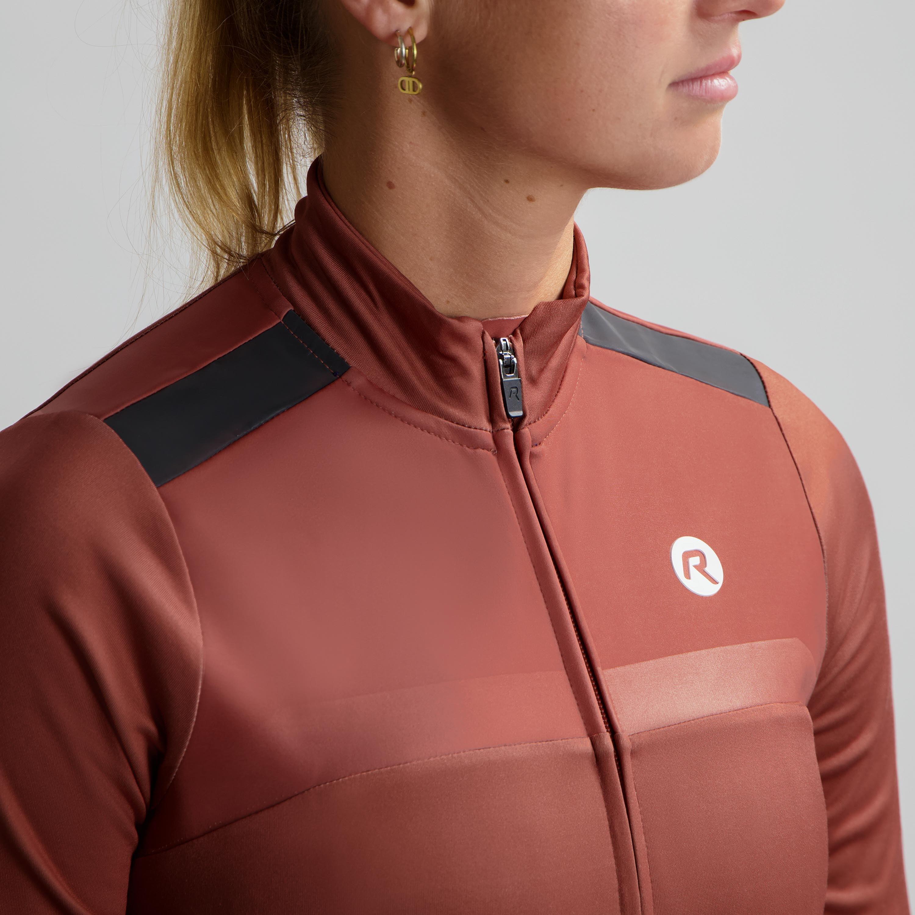 Damen-Radtrikot mit langen Ärmeln Mono 6/7
