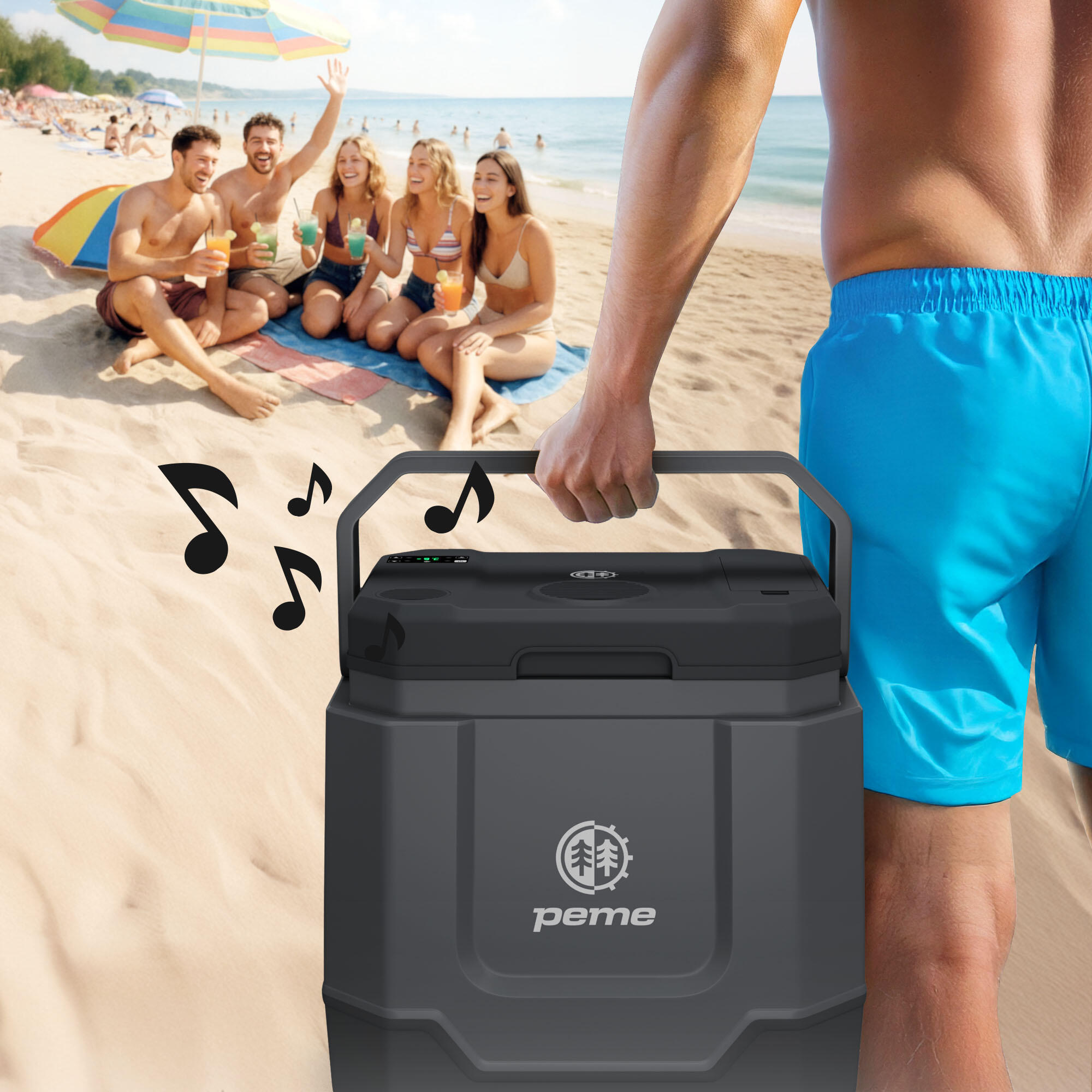 Glaciere électrique de camping Peme Ice-on Trip 33 L avec Bluetooth enceinte 3/7