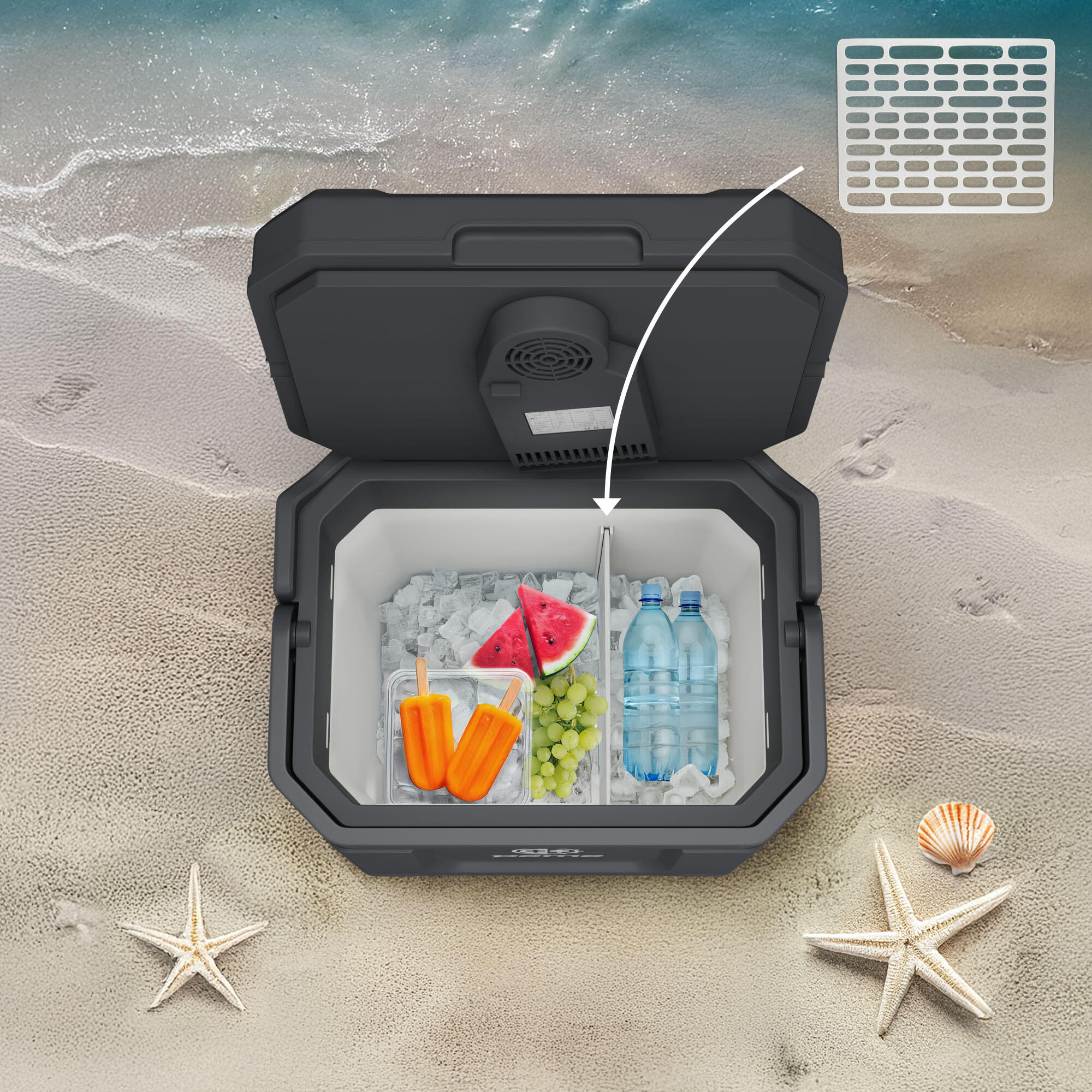 Glaciere électrique de camping Peme Ice-on Trip 33 L avec Bluetooth enceinte 4/7