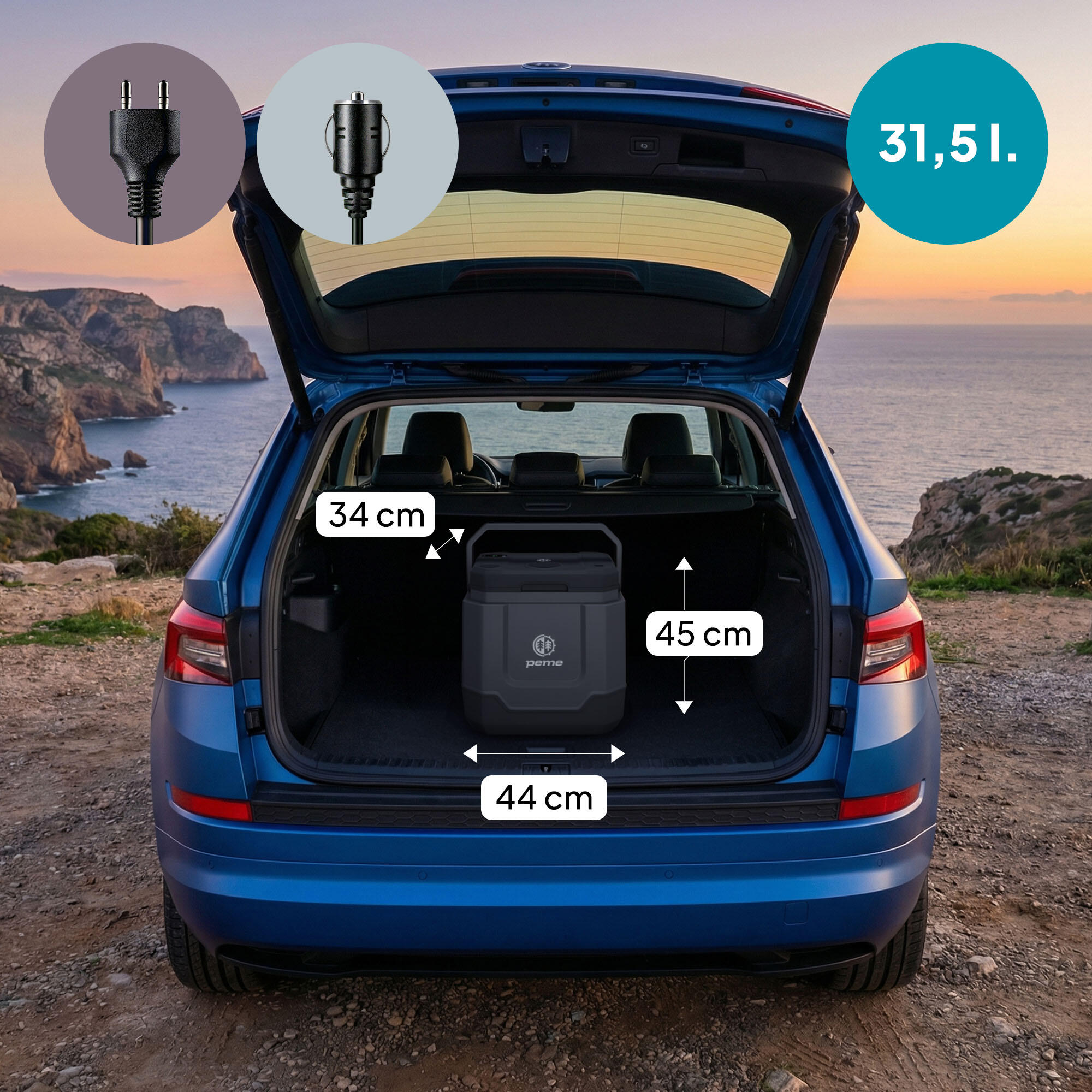Glaciere électrique de camping Peme Ice-on Trip 33 L avec Bluetooth enceinte 6/7