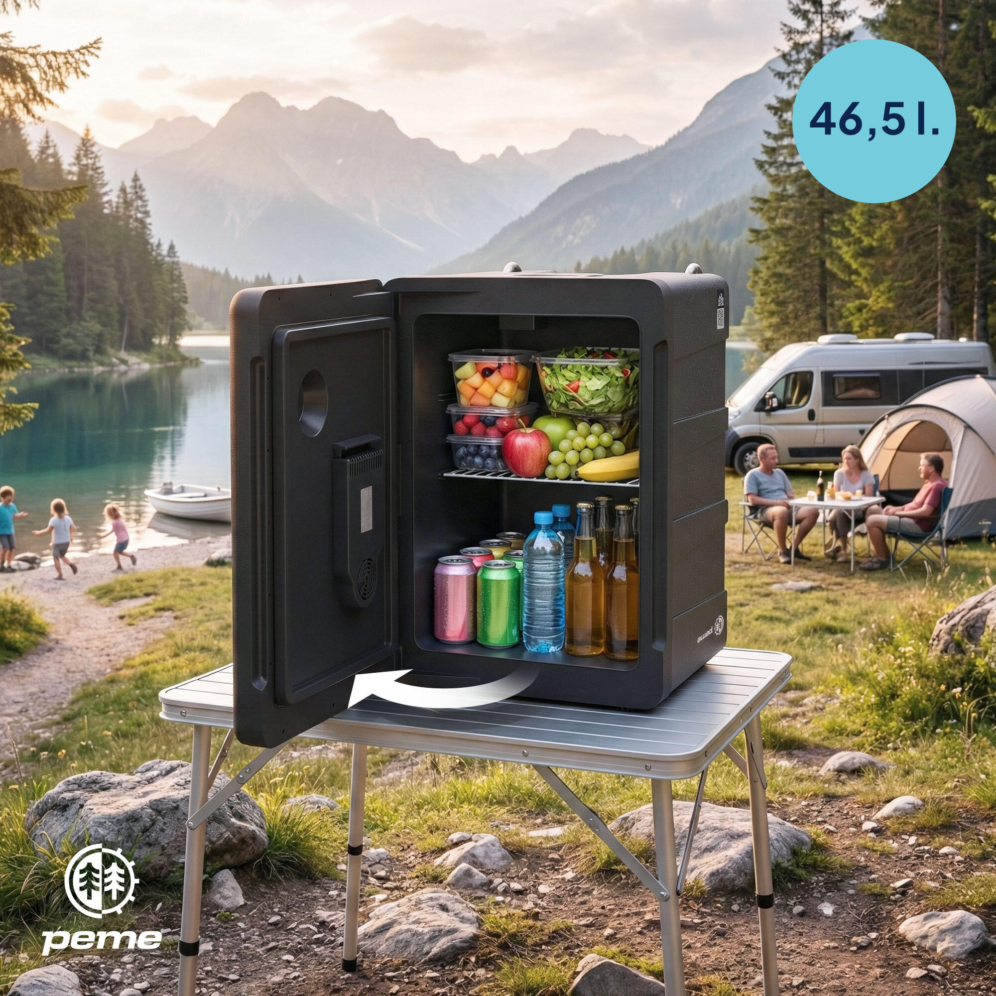 Glaciere électrique de camping Peme Ice-on XL 50L 12/230v 5/7