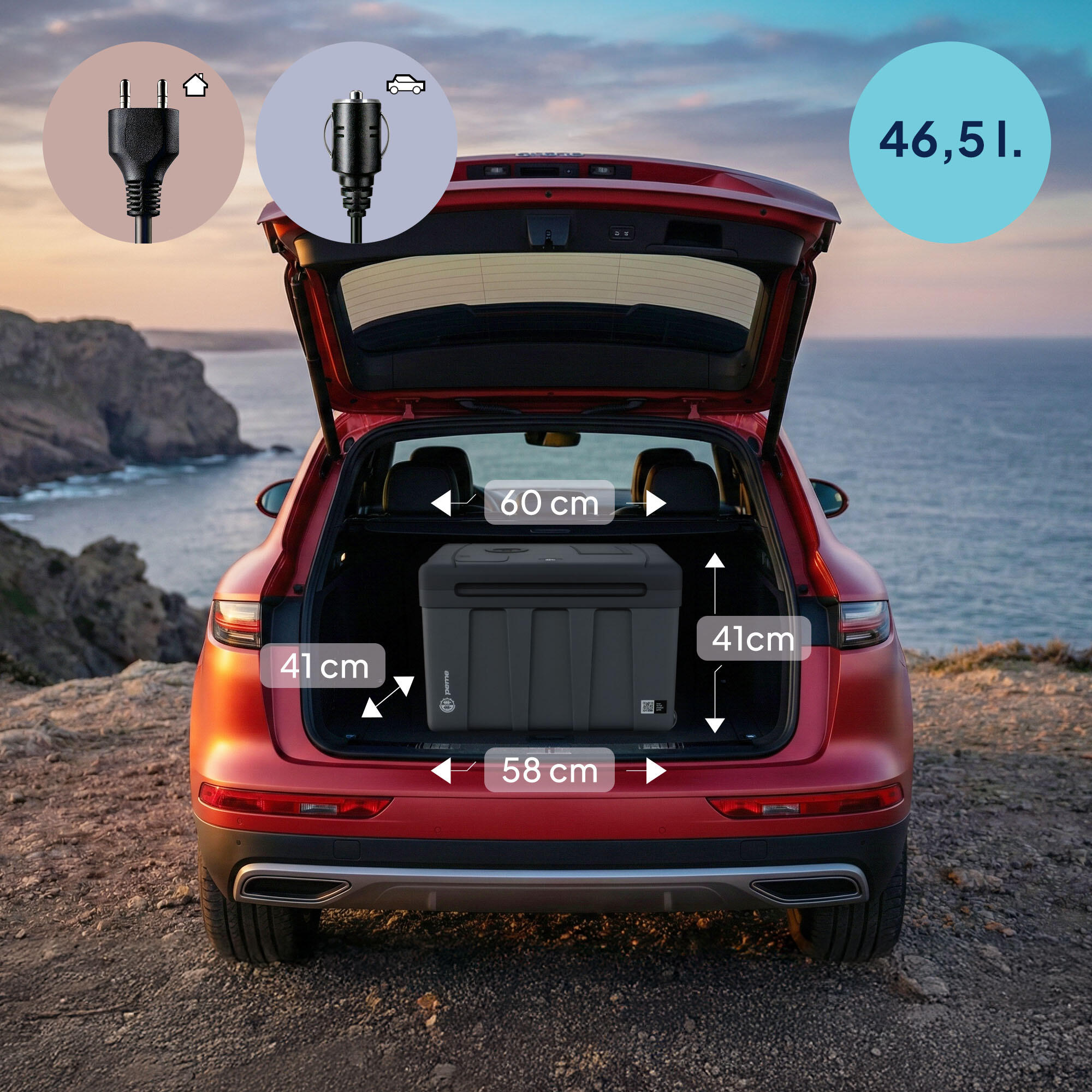 冷凍PS50 PM50 ADL50 S100 PEME - Frigorifică electrică camping Peme Ice-on XL 50L 12/230v
