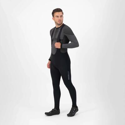 Lange fietsbroek met bretels heren essential