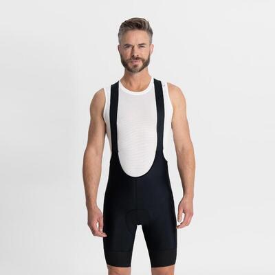 Korte fietsbroek met bretels heren power