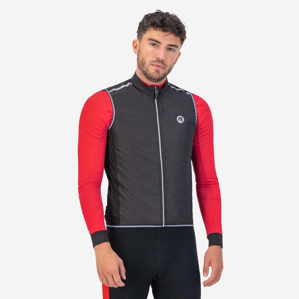Men's Cycling Body Vest Windproof Lightweight Core Black