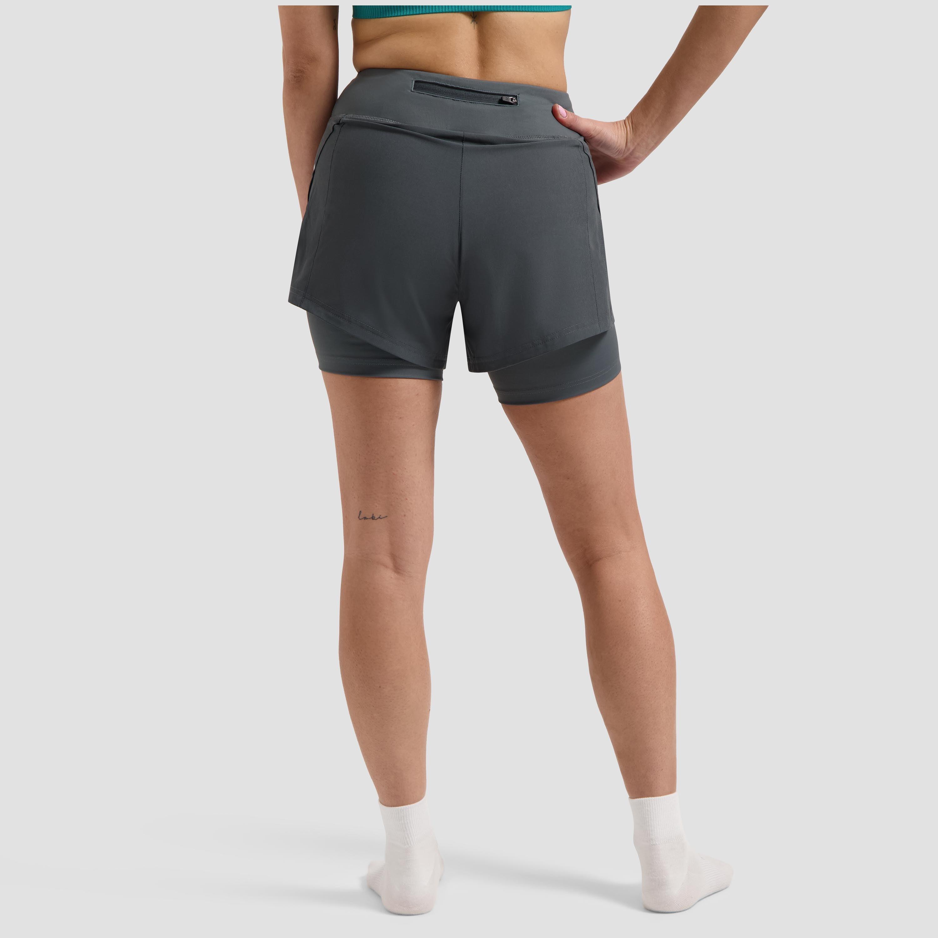 2-in-1 Hardloopshort Dames Essential 4/7