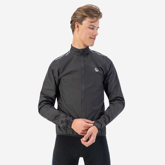 Fahrrad Regenjacke Herren Rennrad Jacke Core Schwarz