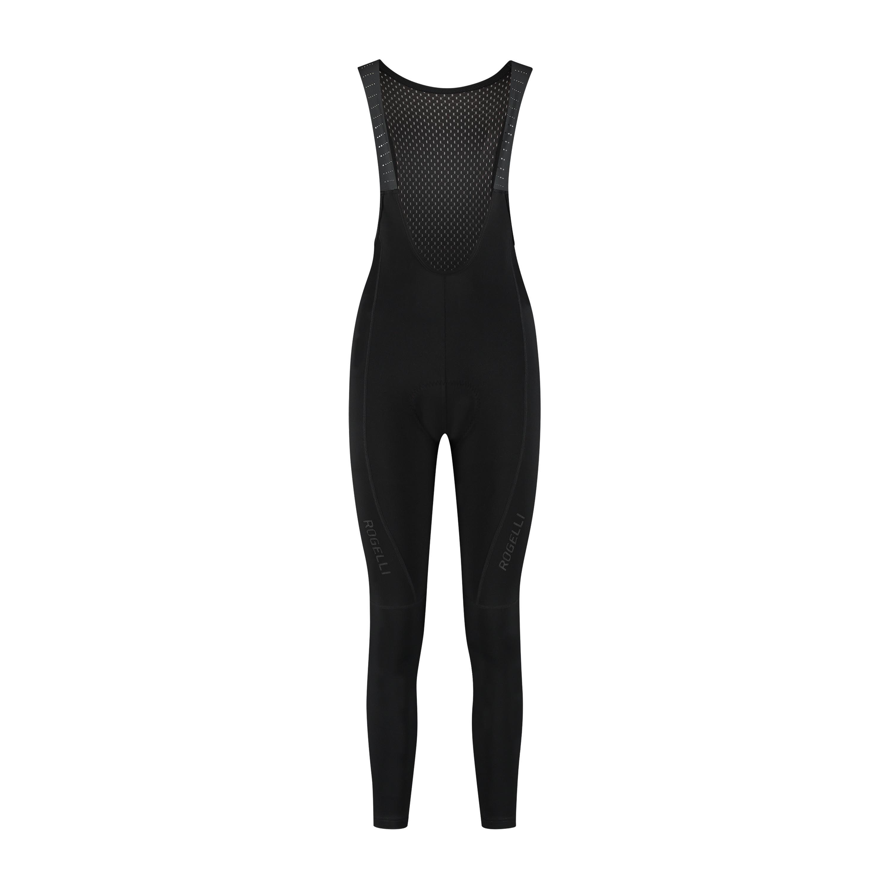 Lange Fietsbroek Met Bretels Dames Essential 2/7