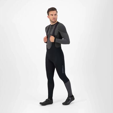Lange Fietsbroek Met Bretels Heren Essential HI VIS