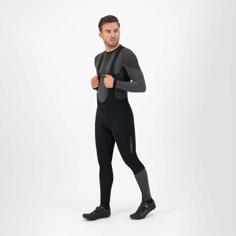 Středně hřejivé cyklokalhoty Rogelli ESSENTIAL HI VIS s gelovou výstelkou