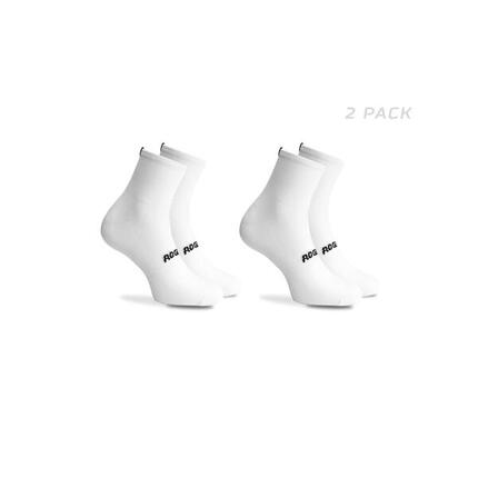 Radsport Socken Herren und Damen 2er-Pack - Coolmax - Weiß - Essential