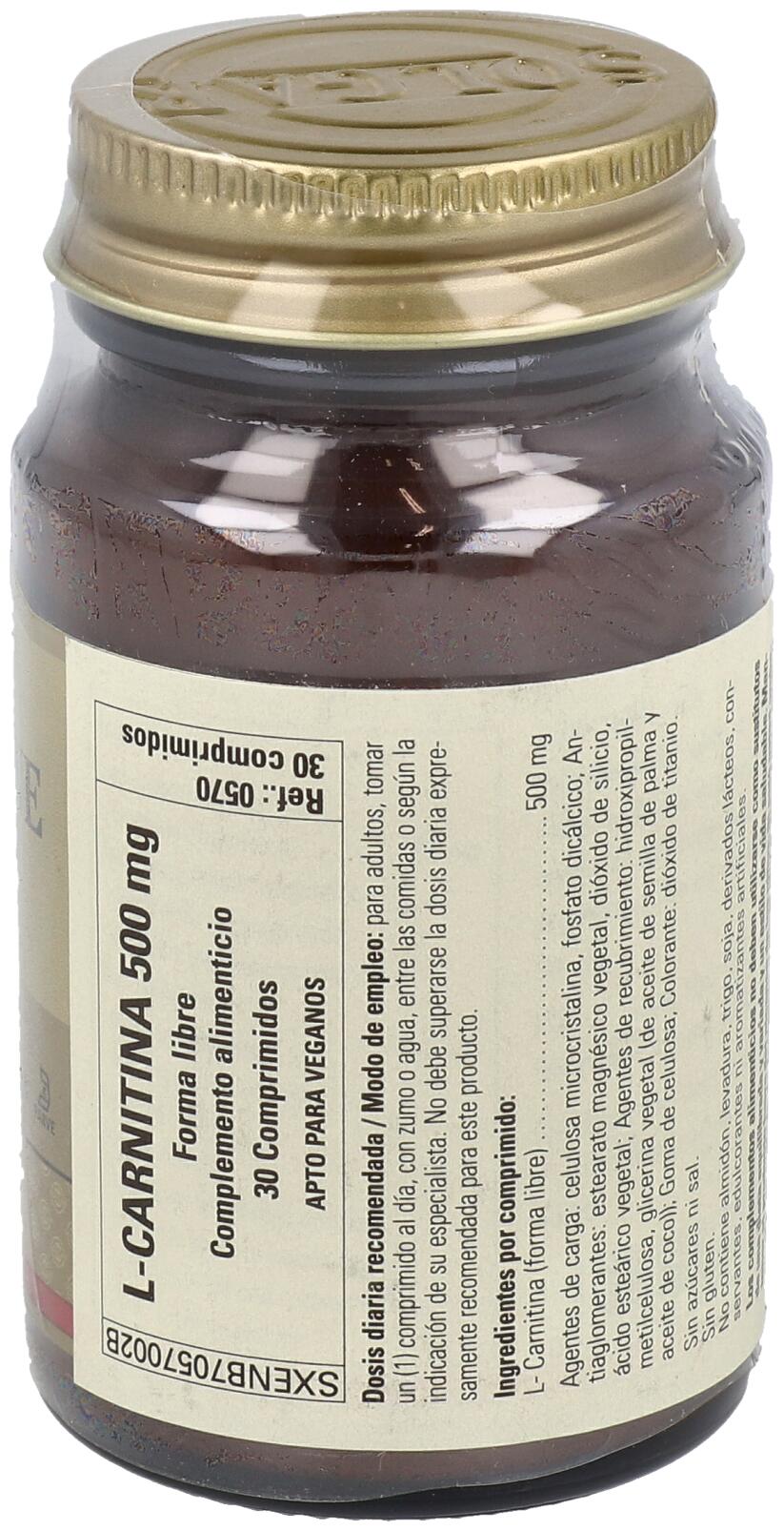 L-Carnitina 500 mg Comprimidos 3/3