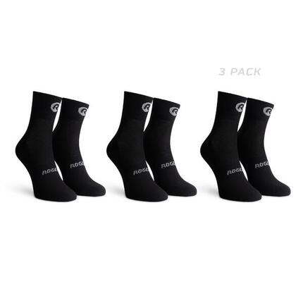 Radsport Fahrradsocken Herren und Damen 3er-Pack - Nahtlos - Schwarz - Core