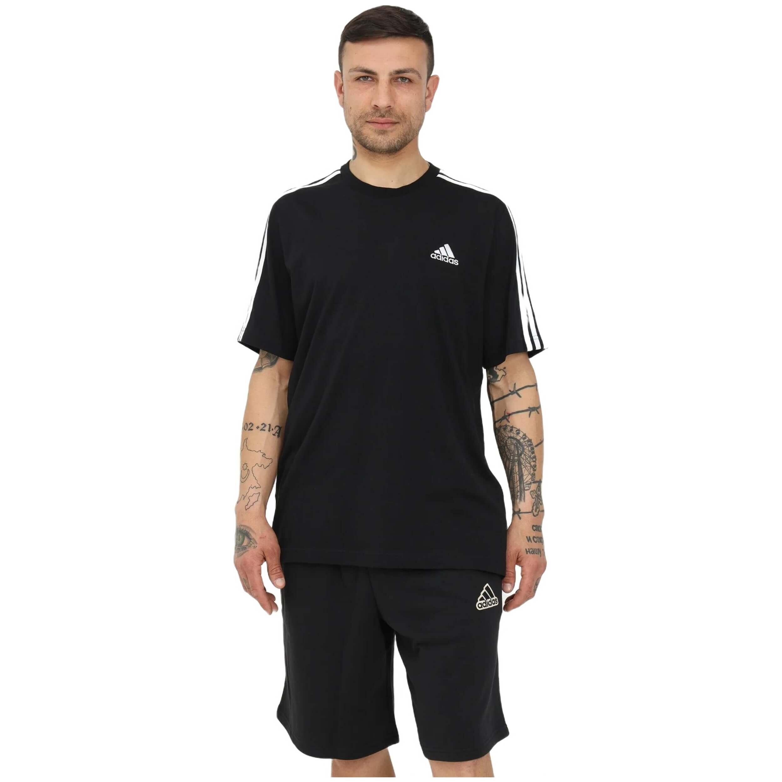 Pantalon pour homme Adidas Feelcomfy en tissu éponge français noir. 5/6