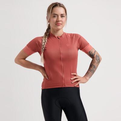 Fietsshirt korte mouwen dames modesta rood