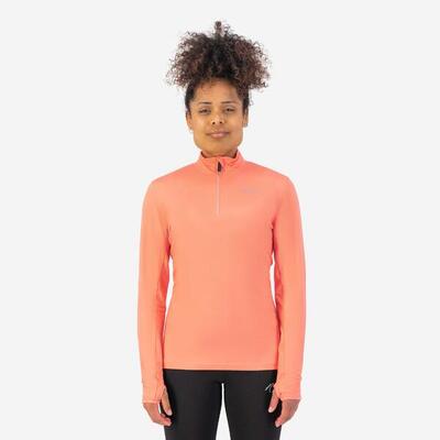 Hardloopshirt lange mouwen dames halve rits core