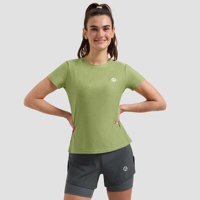 Hardloopshirt ademend sportshirt korte mouwen dames essential