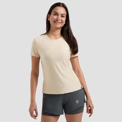 Hardloopshirt ademend sportshirt korte mouwen dames essential