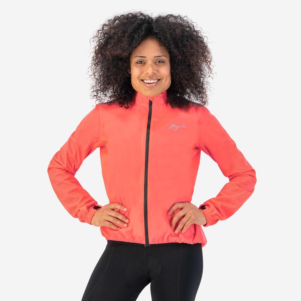 Women's Cycling Rain Jacket Waterproof Lightweight Core Pink