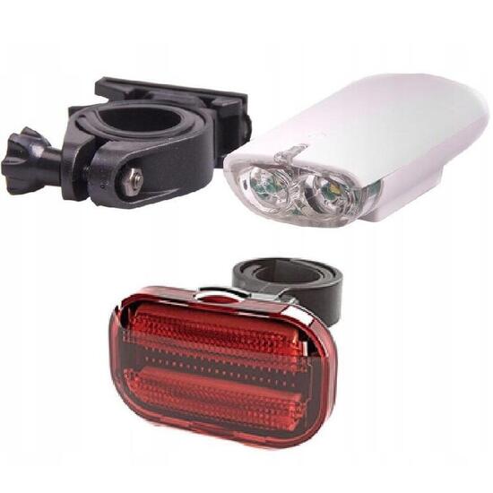 Lampki rowerow 15 CHIP LED Profex przednia/tylna na baterię 2 szt.