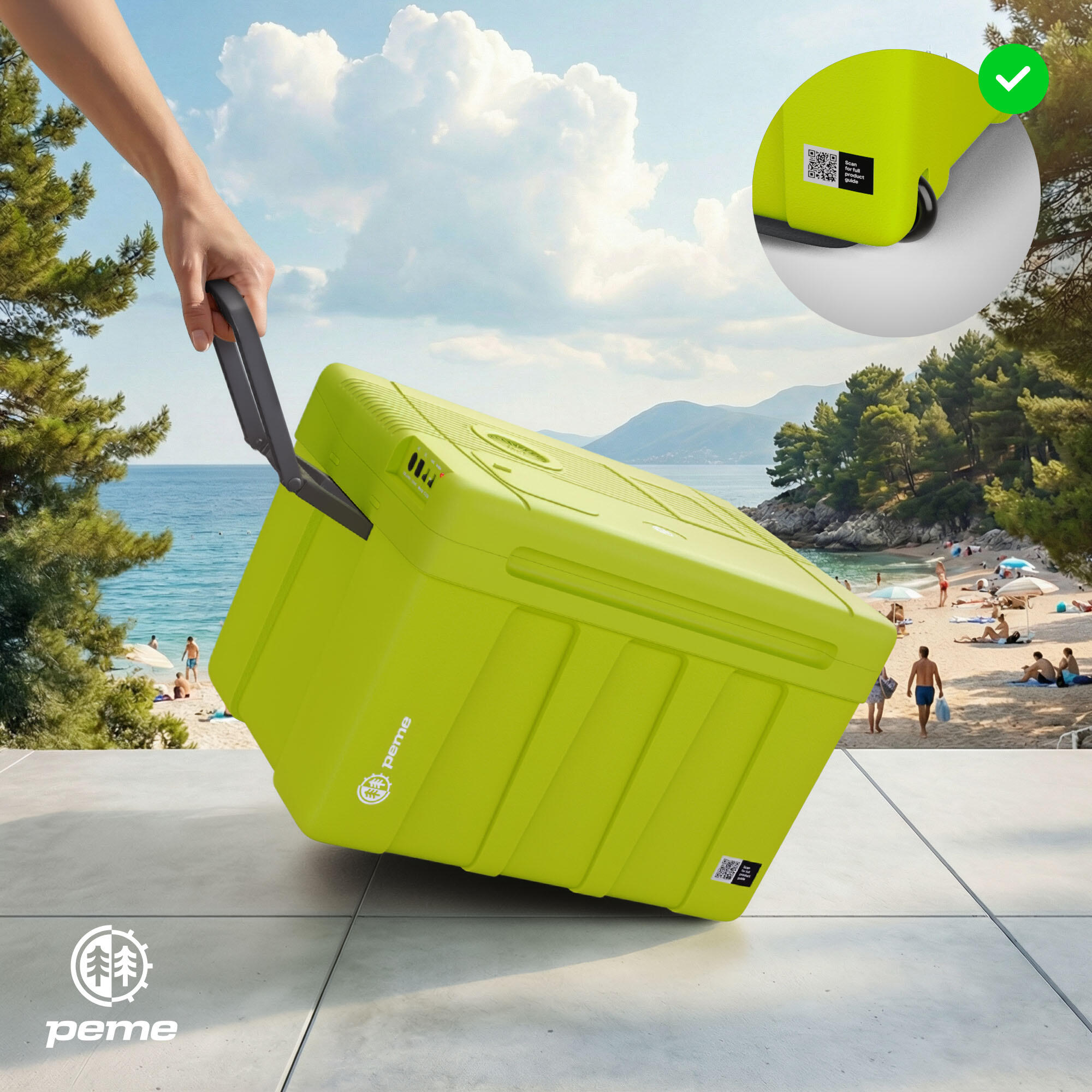Frigo Portatile Peme Ice-on XL 50L 12/230v per campeggio auto 3/7