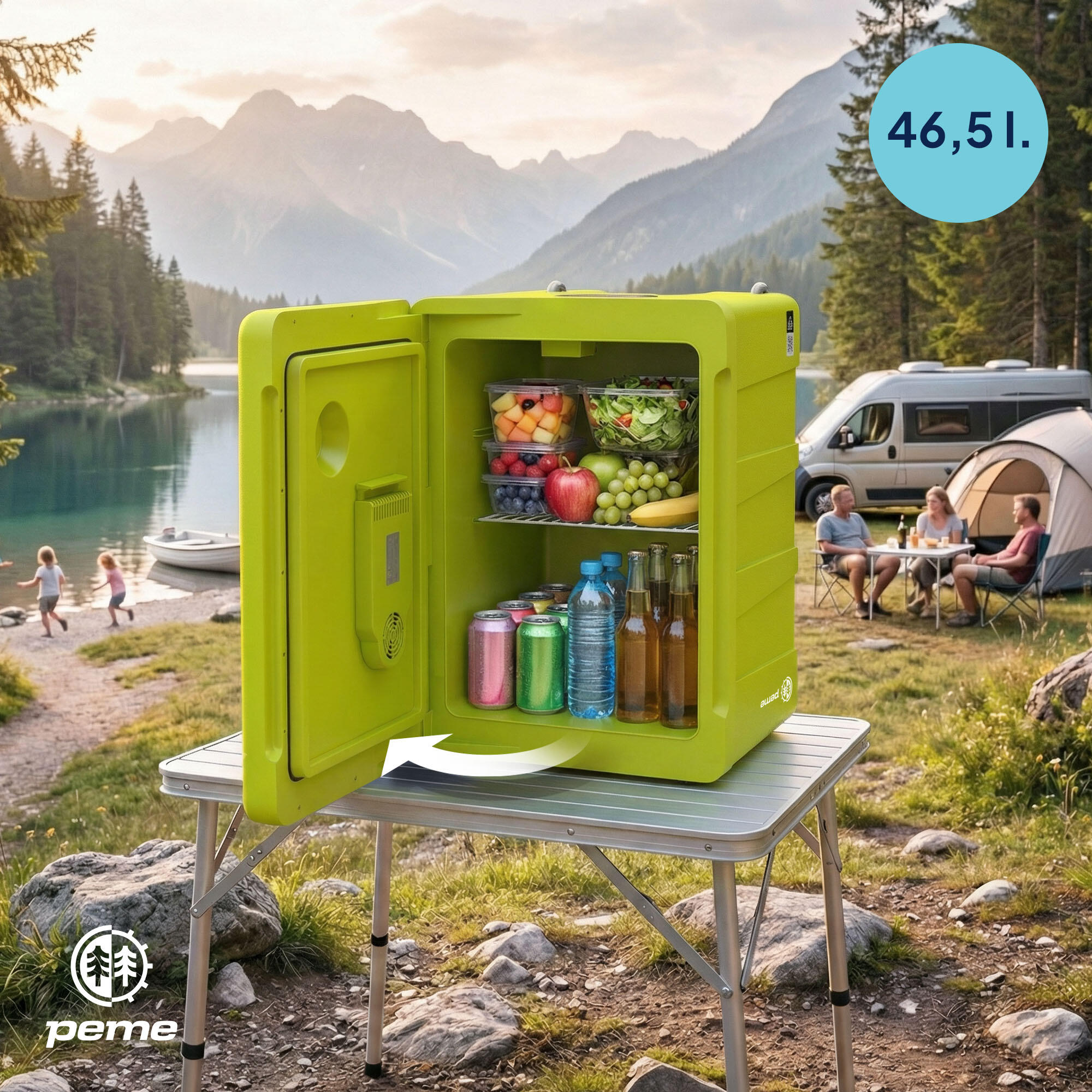 Frigo Portatile Peme Ice-on XL 50L 12/230v per campeggio auto 5/7