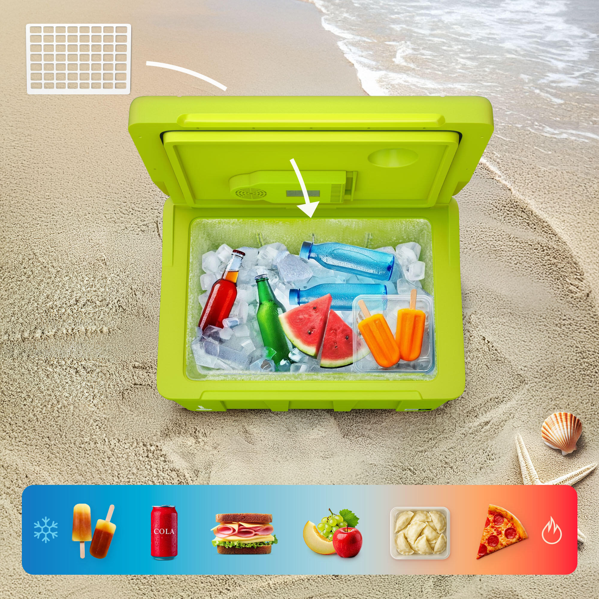 Frigo Portatile Peme Ice-on XL 50L 12/230v per campeggio auto 4/7