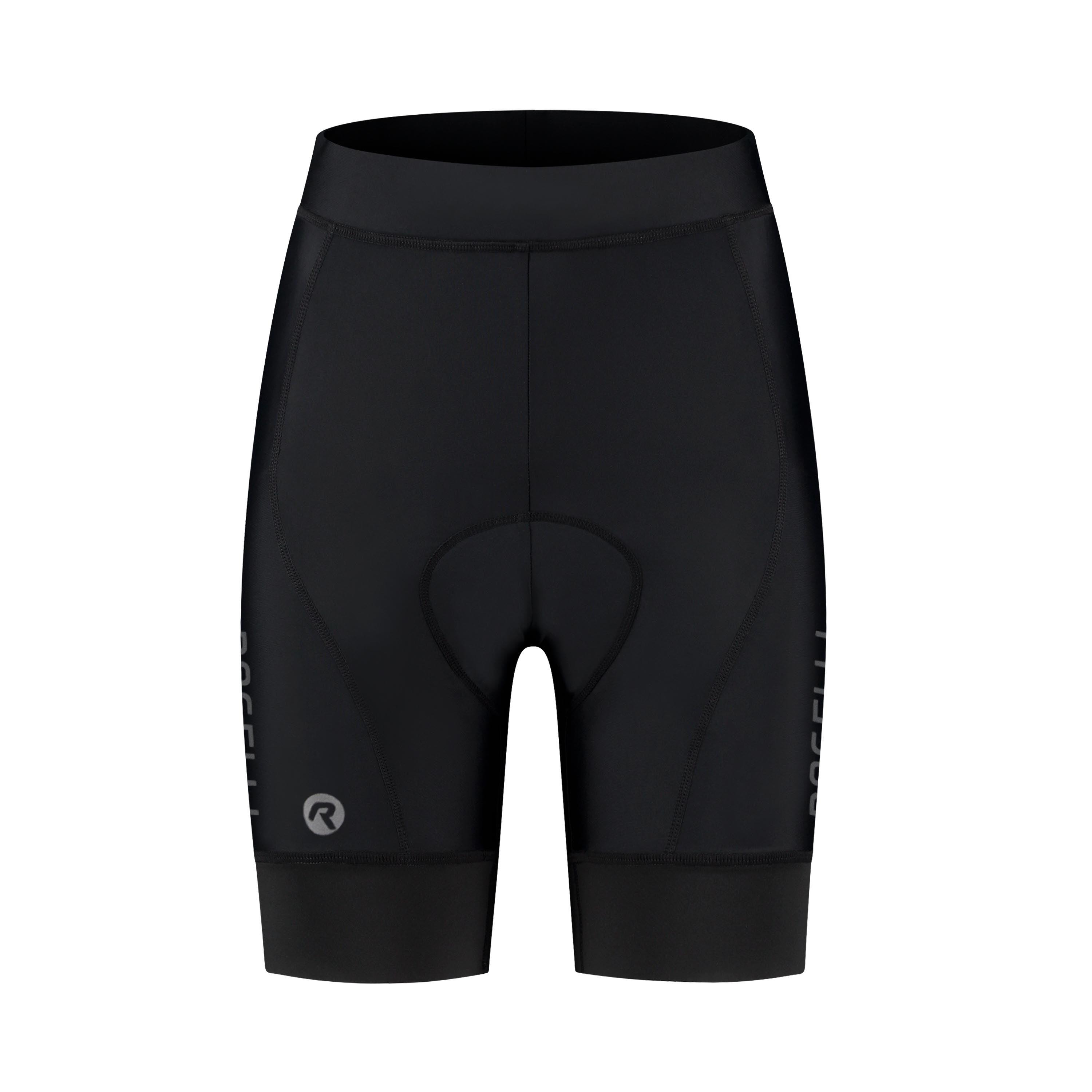 Spodenki rowerowe Rogelli Essential II z wkładką żelową, damskie, czarne 2/7