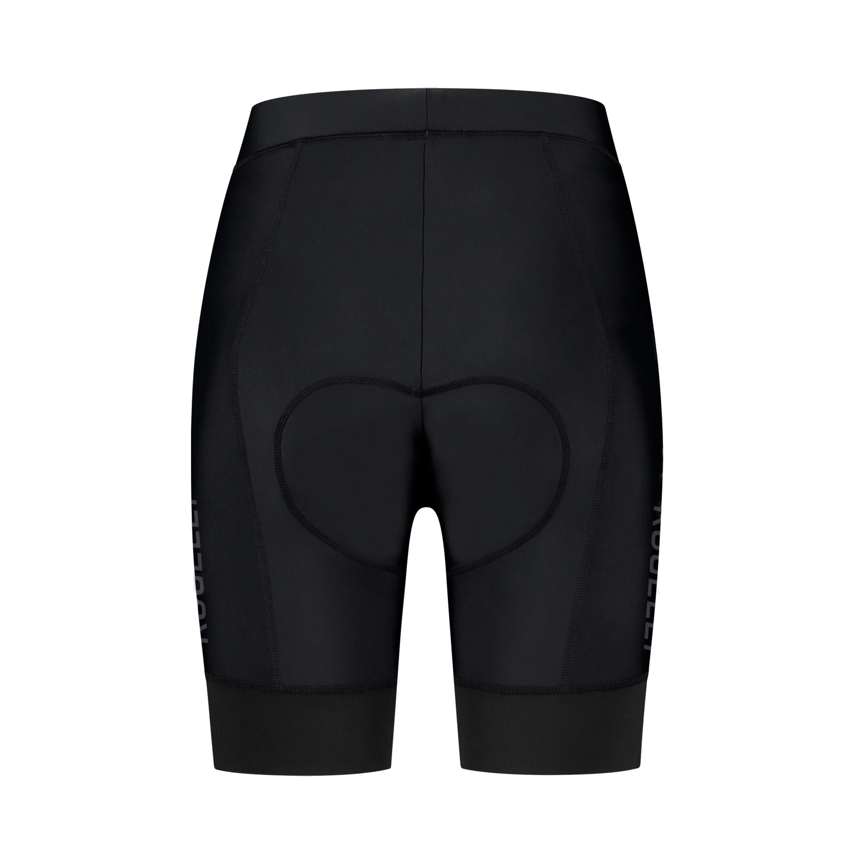 Spodenki rowerowe Rogelli Essential II z wkładką żelową, damskie, czarne 4/7