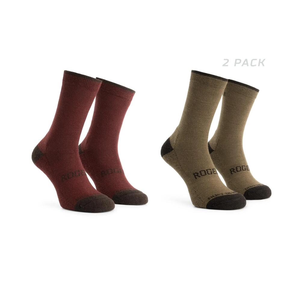 2-pack Winter Wool Cycling Socks - Warm and Breathable