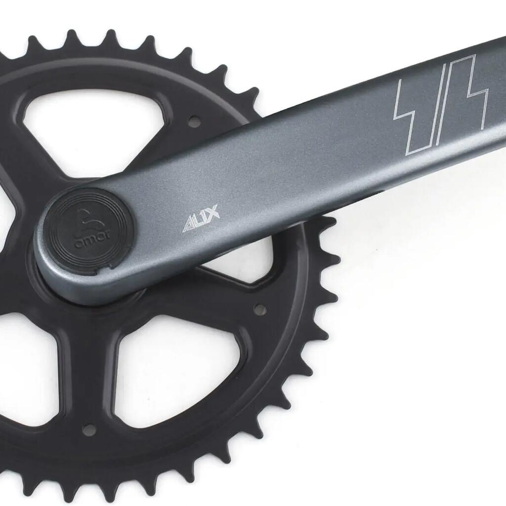 Amar AL1X 38T 1‑Speed Crankset, 170 mm, Gun‑Metal.
